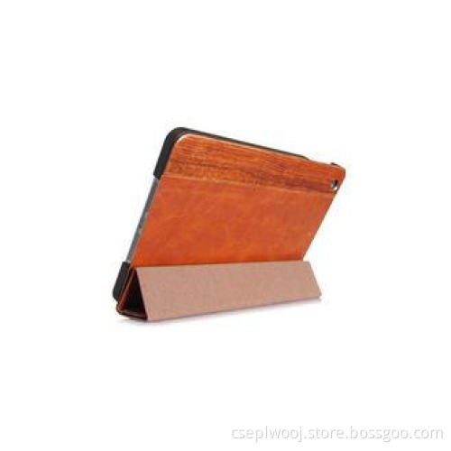 Shock Absorbing Ipad Mini Leather Folio Case with Genuine L